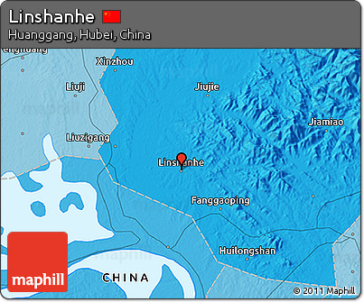 Political 3D Map of Linshanhe