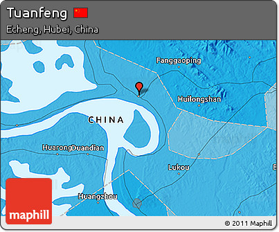 Political 3D Map of Tuanfeng