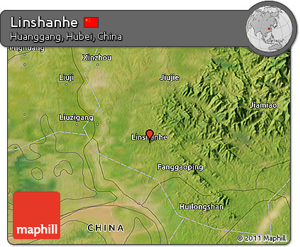 Satellite 3D Map of Linshanhe