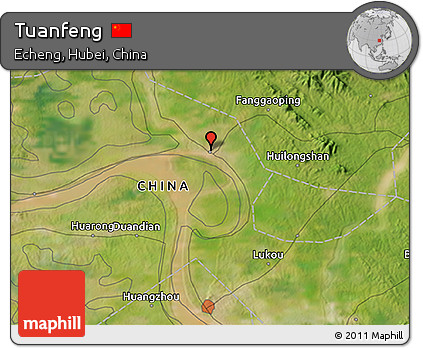 Satellite 3D Map of Tuanfeng
