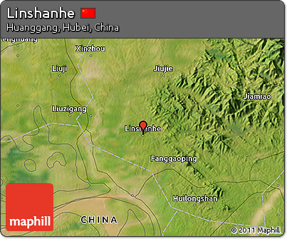Satellite 3D Map of Linshanhe