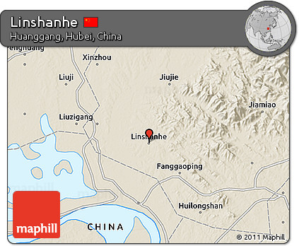 Shaded Relief 3D Map of Linshanhe