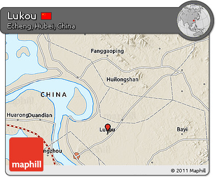 Shaded Relief 3D Map of Lukou