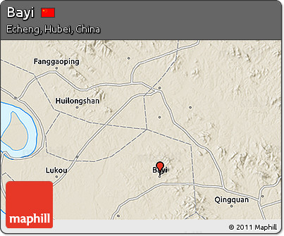 Shaded Relief 3D Map of Bayi