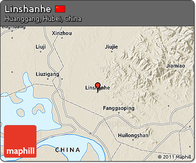 Shaded Relief 3D Map of Linshanhe
