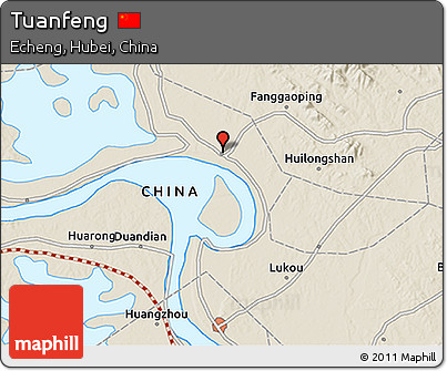 Shaded Relief 3D Map of Tuanfeng