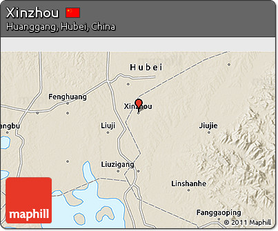 Shaded Relief 3D Map of Xinzhou