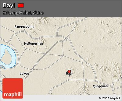 Shaded Relief 3D Map of Bayi