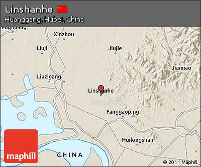 Shaded Relief 3D Map of Linshanhe