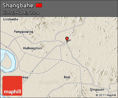 Shaded Relief 3D Map of Shangbahe