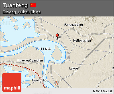 Shaded Relief 3D Map of Tuanfeng