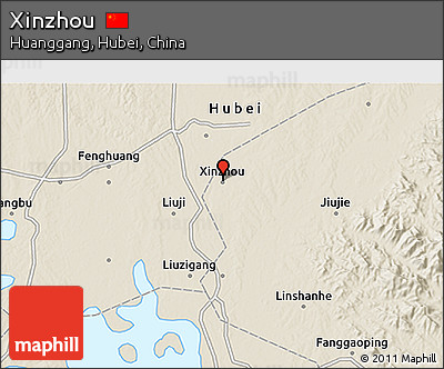 Shaded Relief 3D Map of Xinzhou