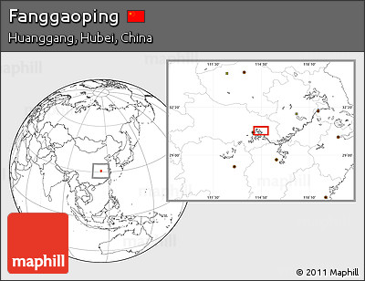 Blank Location Map of Fanggaoping