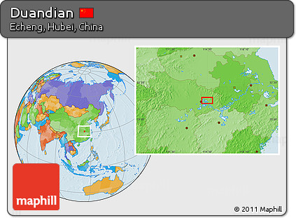 Political Location Map of Duandian