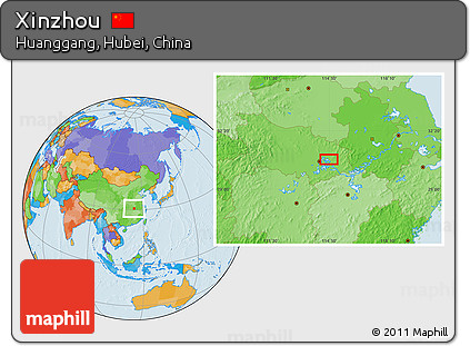 Political Location Map of Xinzhou
