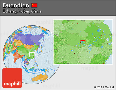 Political Location Map of Duandian