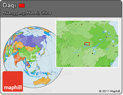 Political Location Map of Daqi