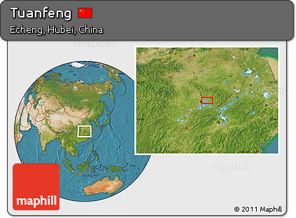 Satellite Location Map of Tuanfeng
