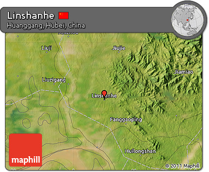 Satellite Map of Linshanhe