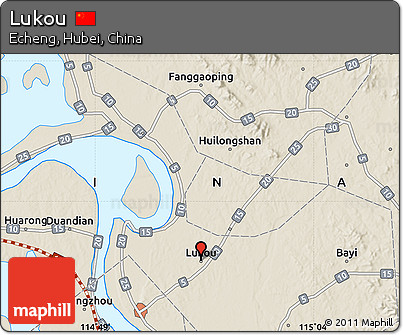 Shaded Relief Map of Lukou