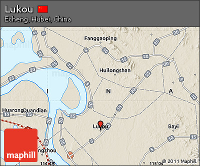 Shaded Relief Map of Lukou