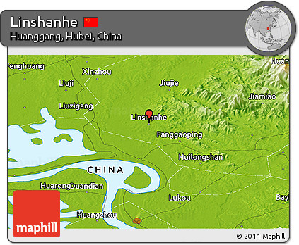 Physical Panoramic Map of Linshanhe