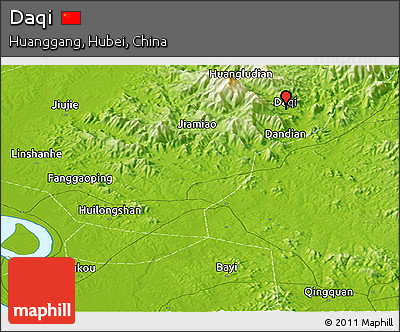Physical Panoramic Map of Daqi