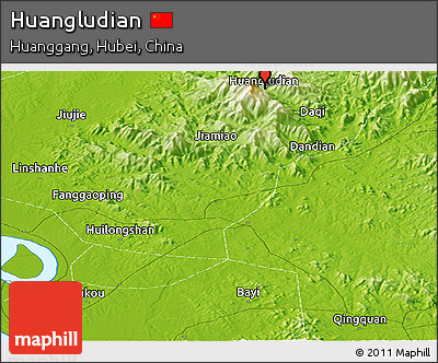 Physical Panoramic Map of Huangludian