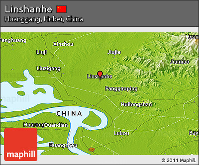Physical Panoramic Map of Linshanhe