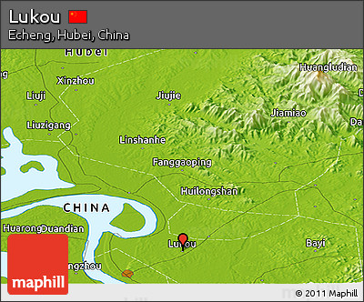 Physical Panoramic Map of Lukou