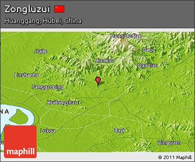 Physical Panoramic Map of Zongluzui
