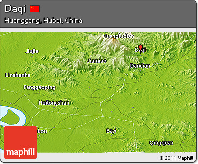 Physical Panoramic Map of Daqi