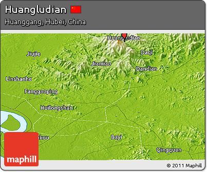 Physical Panoramic Map of Huangludian