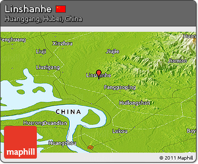 Physical Panoramic Map of Linshanhe