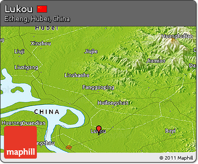 Physical Panoramic Map of Lukou