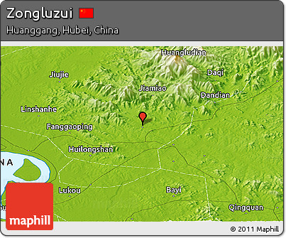 Physical Panoramic Map of Zongluzui