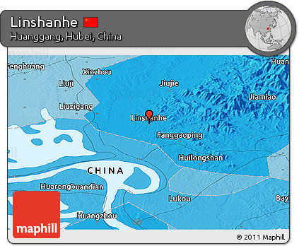 Political Panoramic Map of Linshanhe