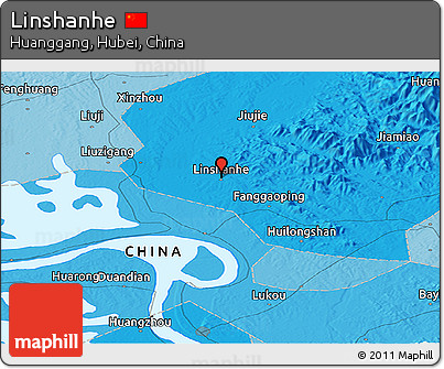 Political Panoramic Map of Linshanhe