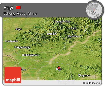 Satellite Panoramic Map of Bayi