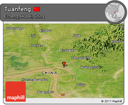 Satellite Panoramic Map of Tuanfeng