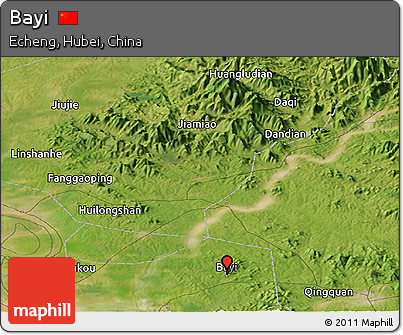 Satellite Panoramic Map of Bayi