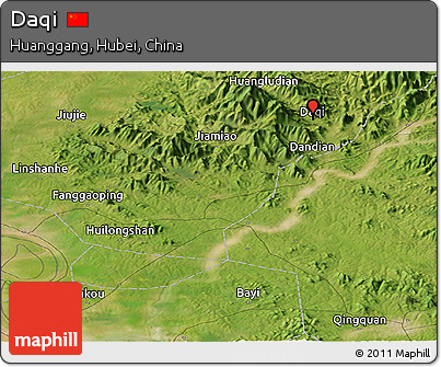 Satellite Panoramic Map of Daqi