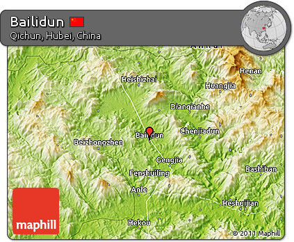Physical 3D Map of Bailidun