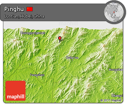 Physical 3D Map of Pinghu