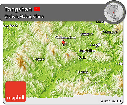 Physical 3D Map of Tongshan
