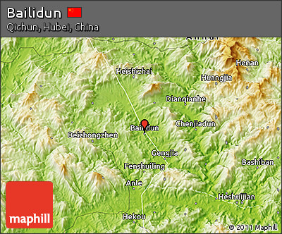 Physical 3D Map of Bailidun