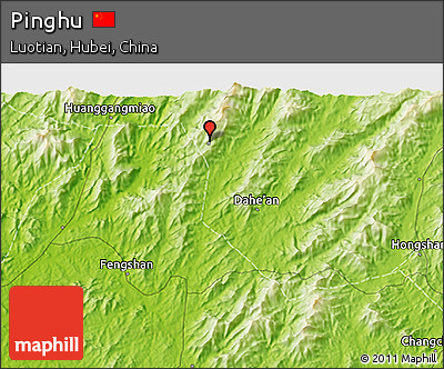 Physical 3D Map of Pinghu