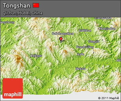 Physical 3D Map of Tongshan
