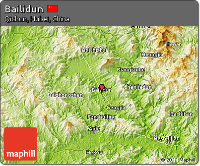 Physical 3D Map of Bailidun