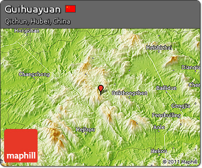 Physical 3D Map of Guihuayuan